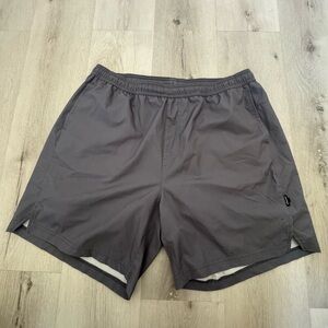 Men's Athletic Charcoal Running Shorts with Elastic Waist